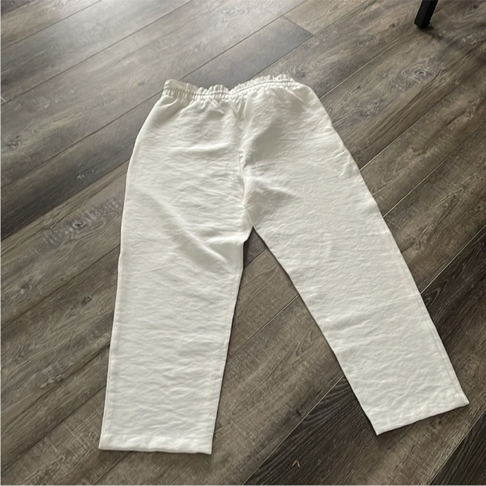 NWT - Zara - White Linen Feel Pant - Size M - Picture 5 of 7